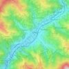 Топографічна карта Рахів, висота, рельєф