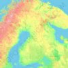 Топографічна карта Manner-Suomi, висота, рельєф
