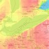 Топографічна карта Lake Erie, висота, рельєф