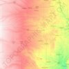 Топографічна карта Канзас, висота, рельєф