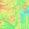 Топографічна карта Zala vármegye, висота, рельєф