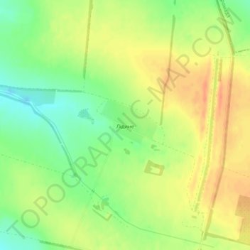 Топографічна карта Лідине, висота, рельєф