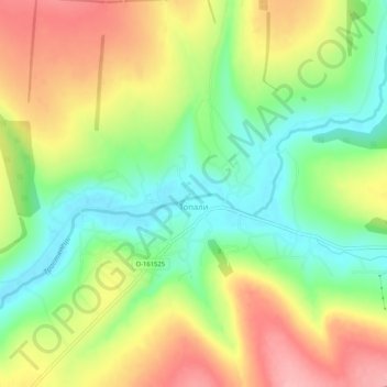 Топографічна карта Топали, висота, рельєф