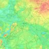 Топографічна карта Берлін, висота, рельєф