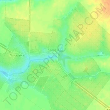 Топографічна карта Колодіївка, висота, рельєф