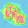 Топографічна карта La Réunion, висота, рельєф
