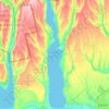 Топографічна карта лиман Ялпуг, висота, рельєф