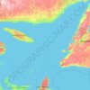 Топографічна карта Затока Святого Лаврентія, висота, рельєф