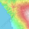 Топографічна карта Сантьяго-дель-Тейде, висота, рельєф