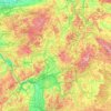 Топографічна карта Гессен, висота, рельєф