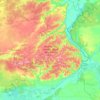 Топографічна карта Мезинський національний природний парк, висота, рельєф