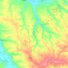 Топографічна карта Дубовиківська сільська громада, висота, рельєф