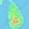 Топографічна карта Sri Lanka, висота, рельєф