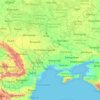 Топографічна карта Україна, висота, рельєф