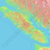 Топографічна карта Vancouver Island, висота, рельєф