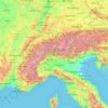 Топографічна карта Alps, висота, рельєф