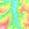 Топографічна карта Бахмут, висота, рельєф