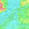 Топографічна карта Мец, висота, рельєф