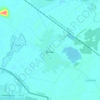 Топографічна карта Дийда, висота, рельєф