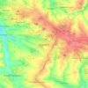 Топографічна карта Горлівка, висота, рельєф
