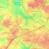 Топографічна карта Софіївська Борщагівка, висота, рельєф
