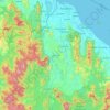 Топографічна карта Келантан, висота, рельєф