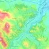 Топографічна карта Горлиці, висота, рельєф