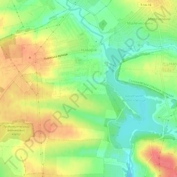 Топографічна карта Наварія, висота, рельєф
