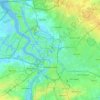 Топографічна карта Антверпен, висота, рельєф