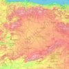 Топографічна карта Кастилія-і-Леон, висота, рельєф