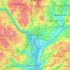 Топографічна карта Вашингтон, висота, рельєф
