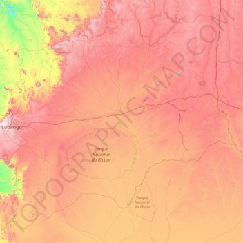 Топографічна карта Уїла, висота, рельєф