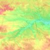 Топографічна карта Народицька селищна громада, висота, рельєф