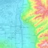 Топографічна карта Солт-Лейк-Сіті, висота, рельєф