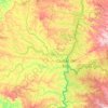 Топографічна карта Alto Paraná, висота, рельєф