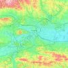 Топографічна карта Краків, висота, рельєф