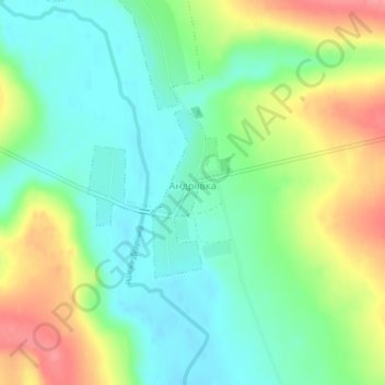 Топографічна карта Андріївка, висота, рельєф