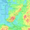 Топографічна карта Бремен, висота, рельєф