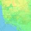 Топографічна карта Collier County, висота, рельєф