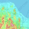 Топографічна карта Наратхіват, висота, рельєф