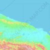 Топографічна карта Східний Сепік, висота, рельєф