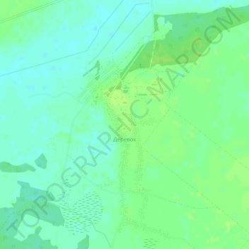 Топографічна карта Деревок, висота, рельєф