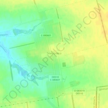 Топографічна карта Темирівка, висота, рельєф