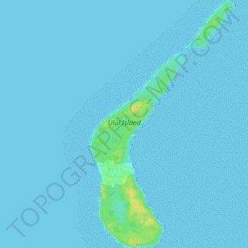 Топографічна карта Ulul Island, висота, рельєф