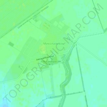 Топографічна карта Миколаївське, висота, рельєф