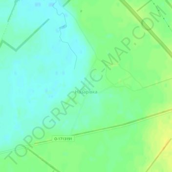 Топографічна карта Назарівка, висота, рельєф