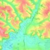 Топографічна карта Боромля, висота, рельєф