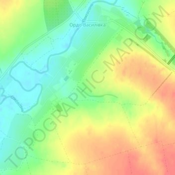 Топографічна карта Ордо-Василівка, висота, рельєф