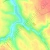 Топографічна карта Текуча, висота, рельєф
