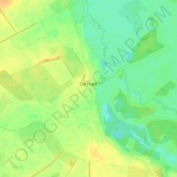 Топографічна карта Обтове, висота, рельєф